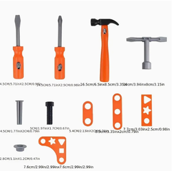 Tool Kit Toy Set, Simulating Repair with an Electric Drill,