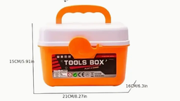 Tool Kit Toy Set, Simulating Repair with an Electric Drill,