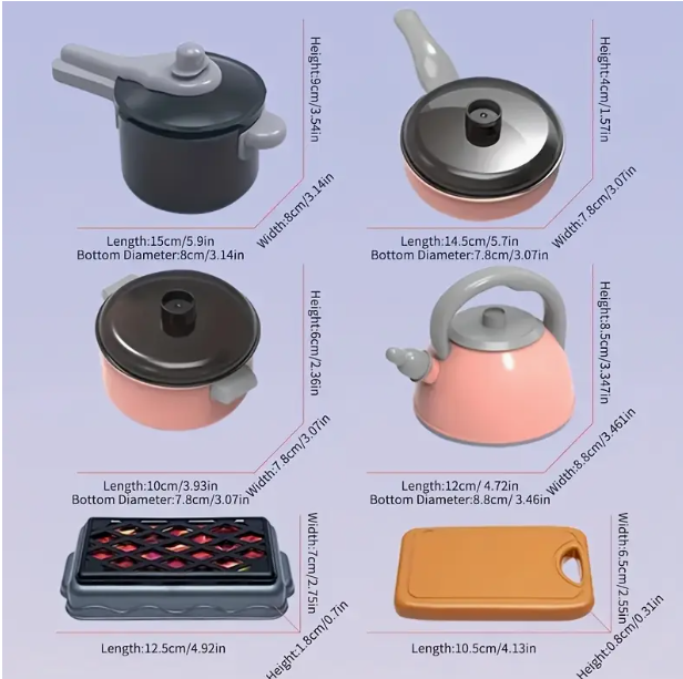 Miniature Simulation Small Kitchen Cooking Utensil Set_7