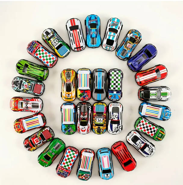 20 pcs Power Pull Back toy Cars with storage box._3