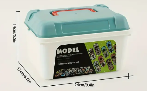 20 pcs Power Pull Back toy Cars with storage box._6