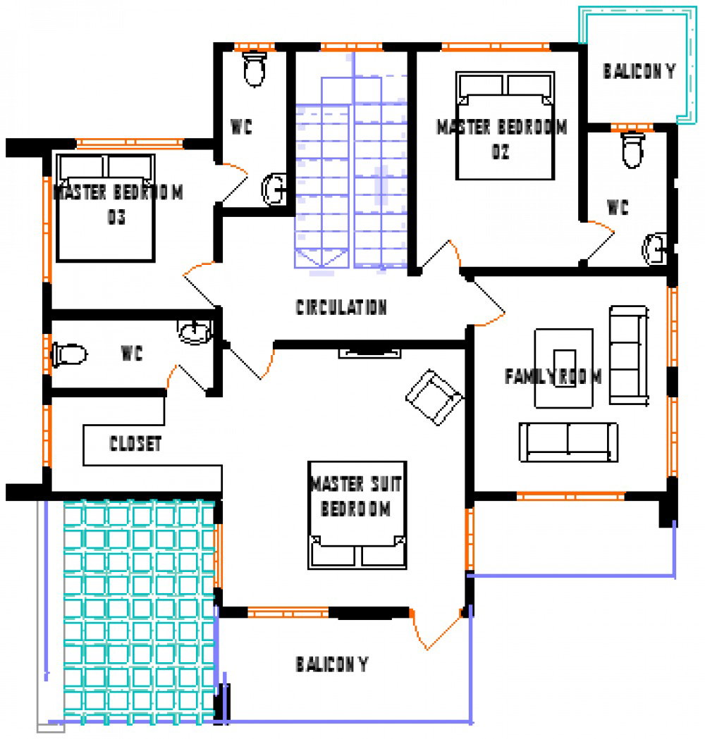 4-Bedroom Two-Story Residential Duplex_4