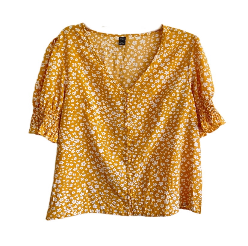 Yellow Satin Blouse