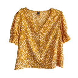 Yellow Satin Blouse