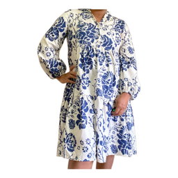 Blue Floral Bohemian Dress