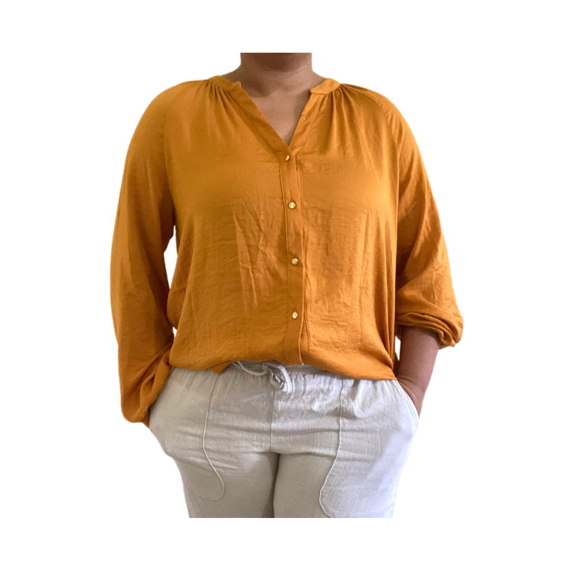 Long Sleeved Orange Blouse_3