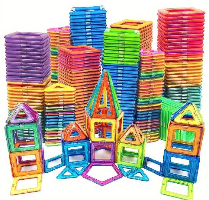 Magnetic Building Blocks, Large STEM Construction Toy Set._4