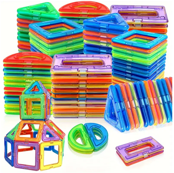 Magnetic Building Blocks, Large STEM Construction Toy Set._5
