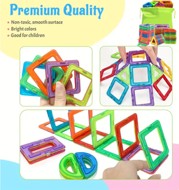 Magnetic Building Blocks, Large STEM Construction Toy Set.