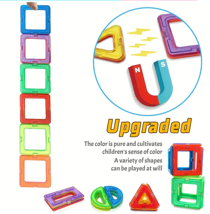 Magnetic Building Blocks, Large STEM Construction Toy Set._6