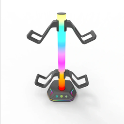 Suporte de fone de ouvido e Comandos com Luz RGB, acessórios para mesa de jogos, 10 modos de iluminação
