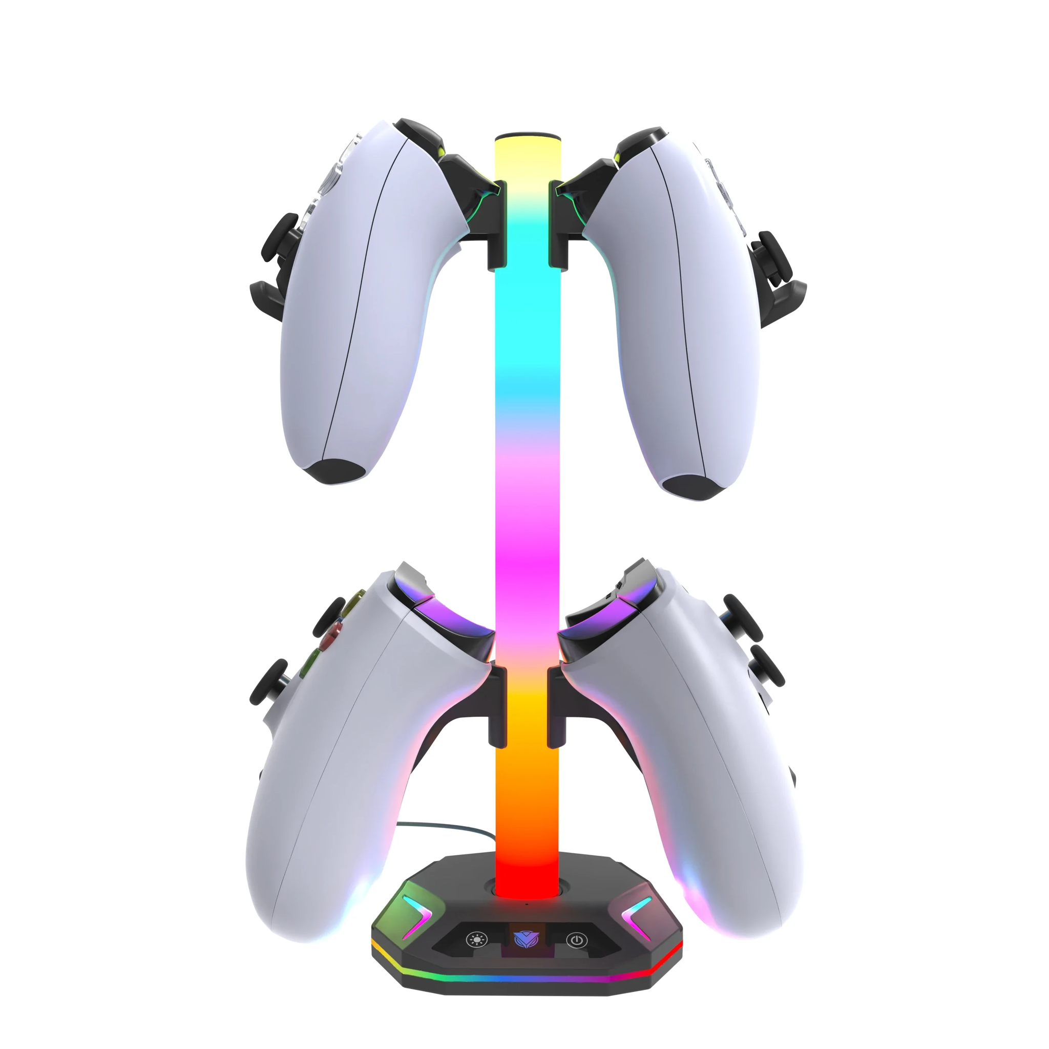 Suporte de fone de ouvido e Comandos com Luz RGB, acessórios para mesa de jogos, 10 modos de iluminação_4