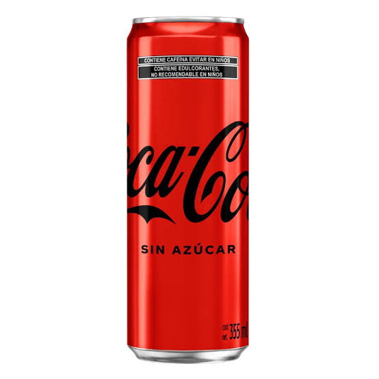 Coca cola sin azúcar 355ml (lata)