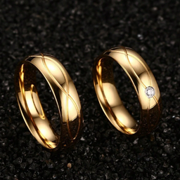 Bague en or plaque 18 kara