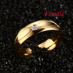 Bague en or plaque 18 kara