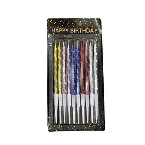 Velas De A niversario 10pcs Coloridas_3