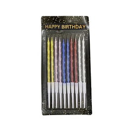 Velas De A niversario 10pcs Coloridas