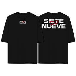 Oversize Siete Nueve - Negra