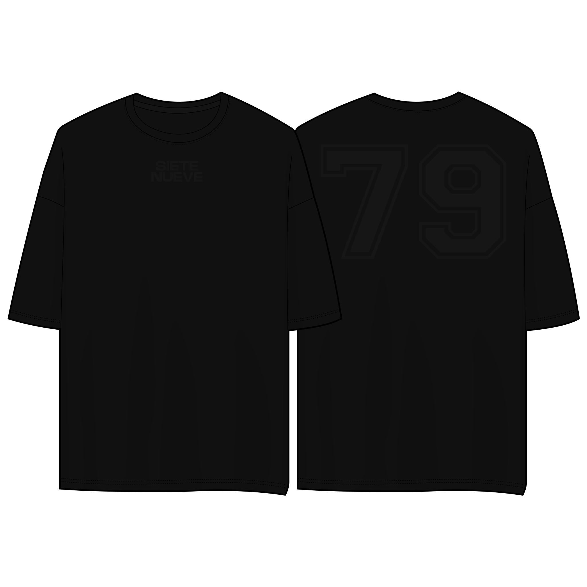 Oversize Siete Nueve Blackout - Negra_5
