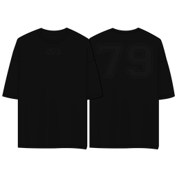 Oversize Siete Nueve Blackout - Negra