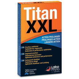 TITAN XXL - Stimulant Sexuel Rapide Action Prolongée, 20 Gélules