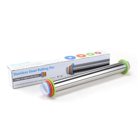 Rolo Inox - 4 discos ajustáveis - 2cm/3cm/6cm/10cm De Altura_0
