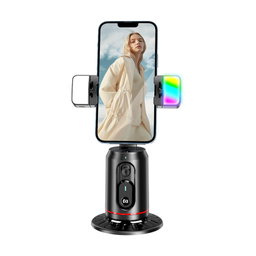 Suporte para celular com rastreamento facial automático, estabilizador de giroscópio de 360°