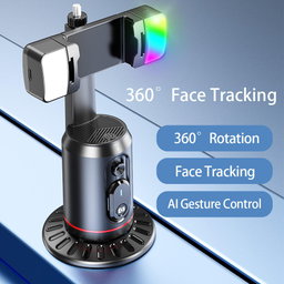 Suporte para celular com rastreamento facial automático, estabilizador de giroscópio de 360°