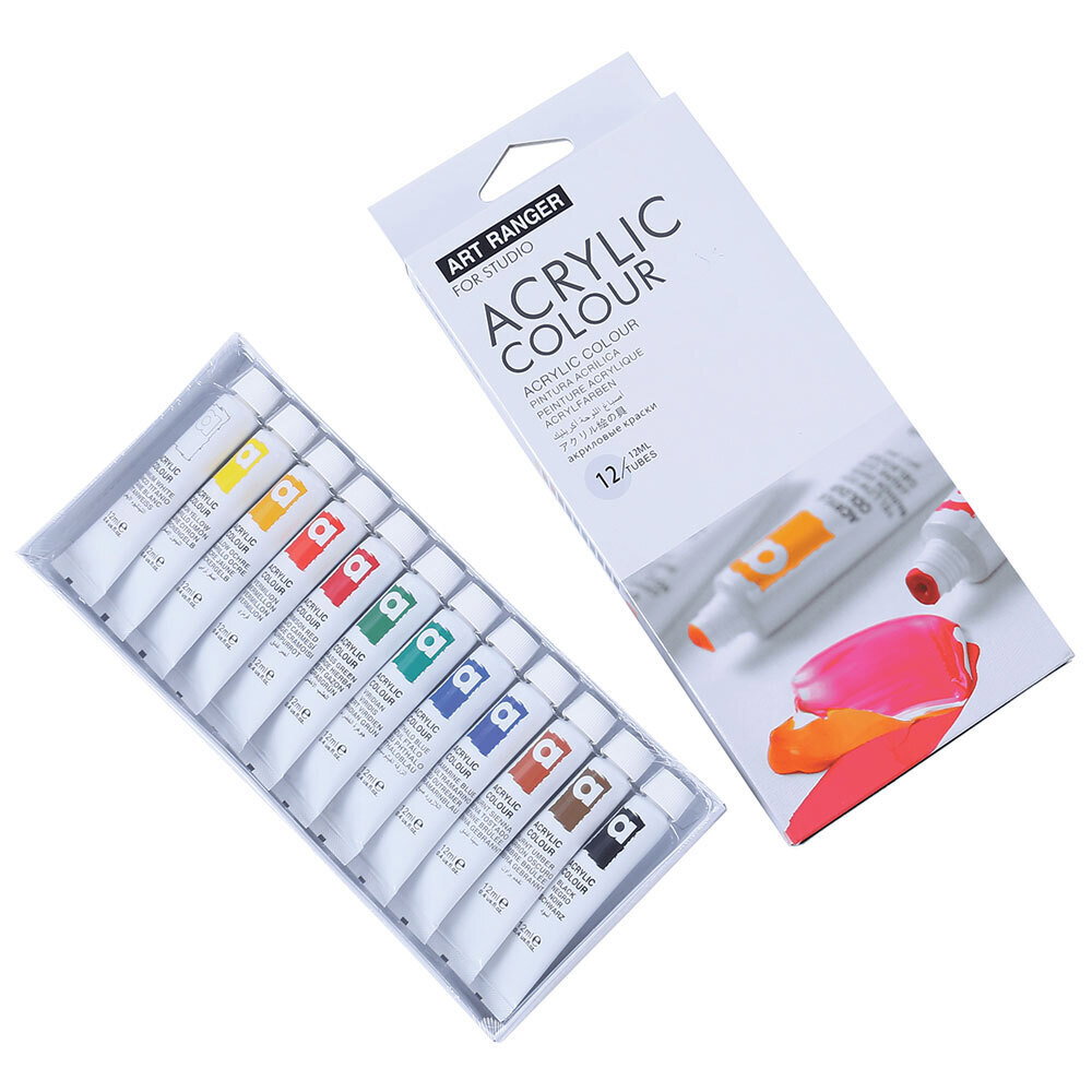 Art Ranger Artist Acrylic Color Set 12 Tubes Set Each 12ML