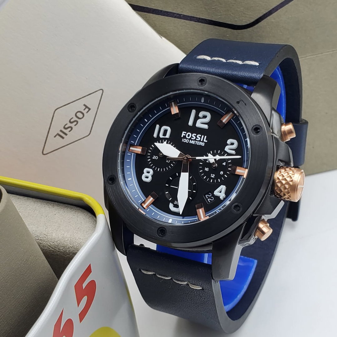 Fossil Chronograph Leather Men's Watch