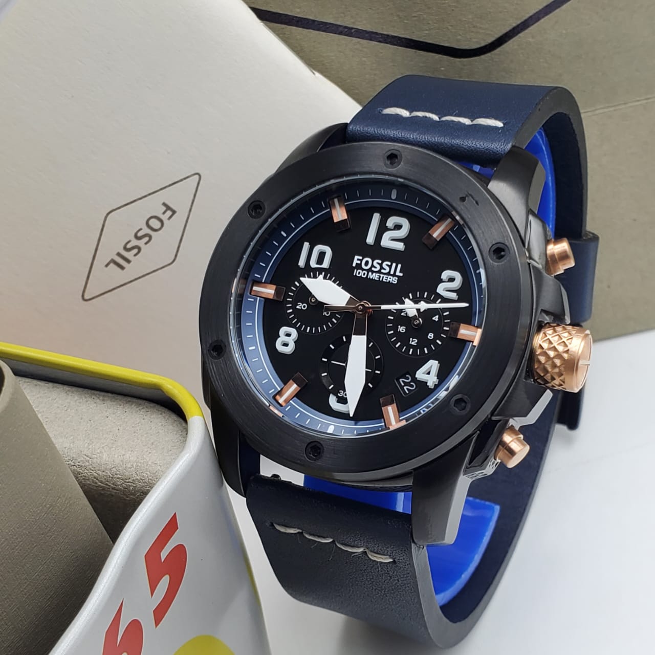 Fossil Chronograph Leather Men's Watch
