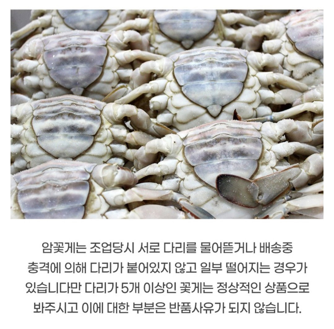 서산 냉동 암꽃게 10kg 50미 꽃게 Seosan Frozen Female Blue Crab 10kg (50 pcs)_2
