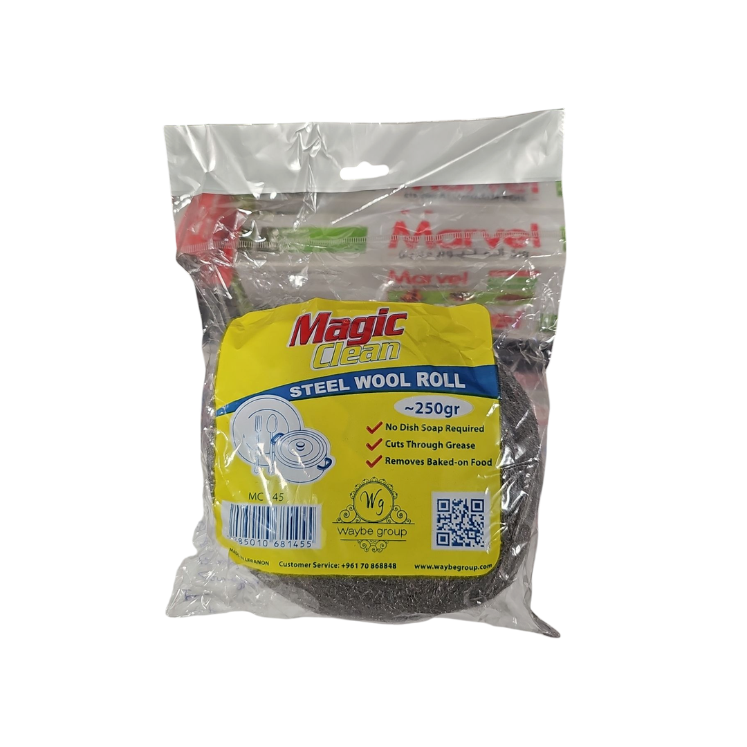 MAGIC CLEAN STEEL WOOL ROLL 250G