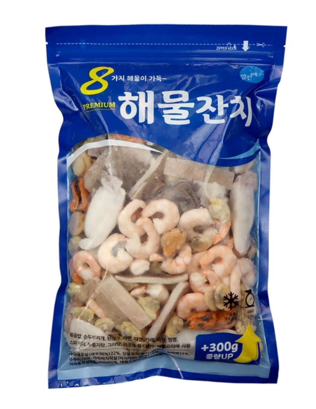 냉동 8가지 해물믹스1.1kg Frozen 8-Type Seafood Mix 1.1kg