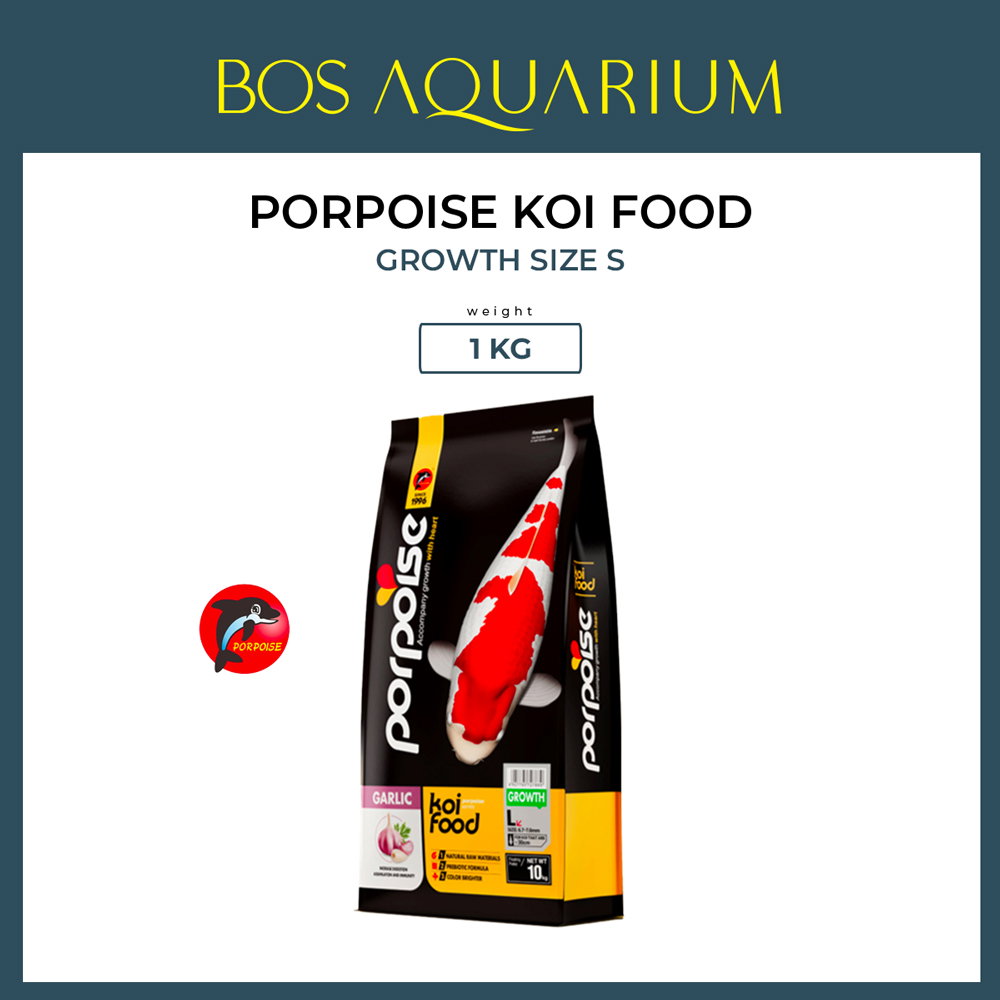 Porpoise Koi Food Growth Fish Food 1KG 1/5/10kg- S/M/L