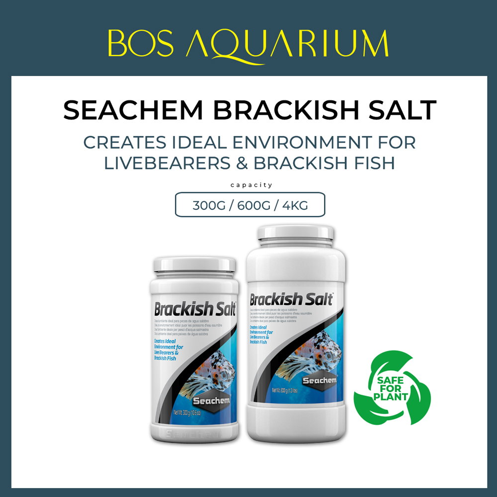 Seachem Brackish Salt - Creates ideal environment for livebearers and brackish fish (300g / 600g / 4kg)_0
