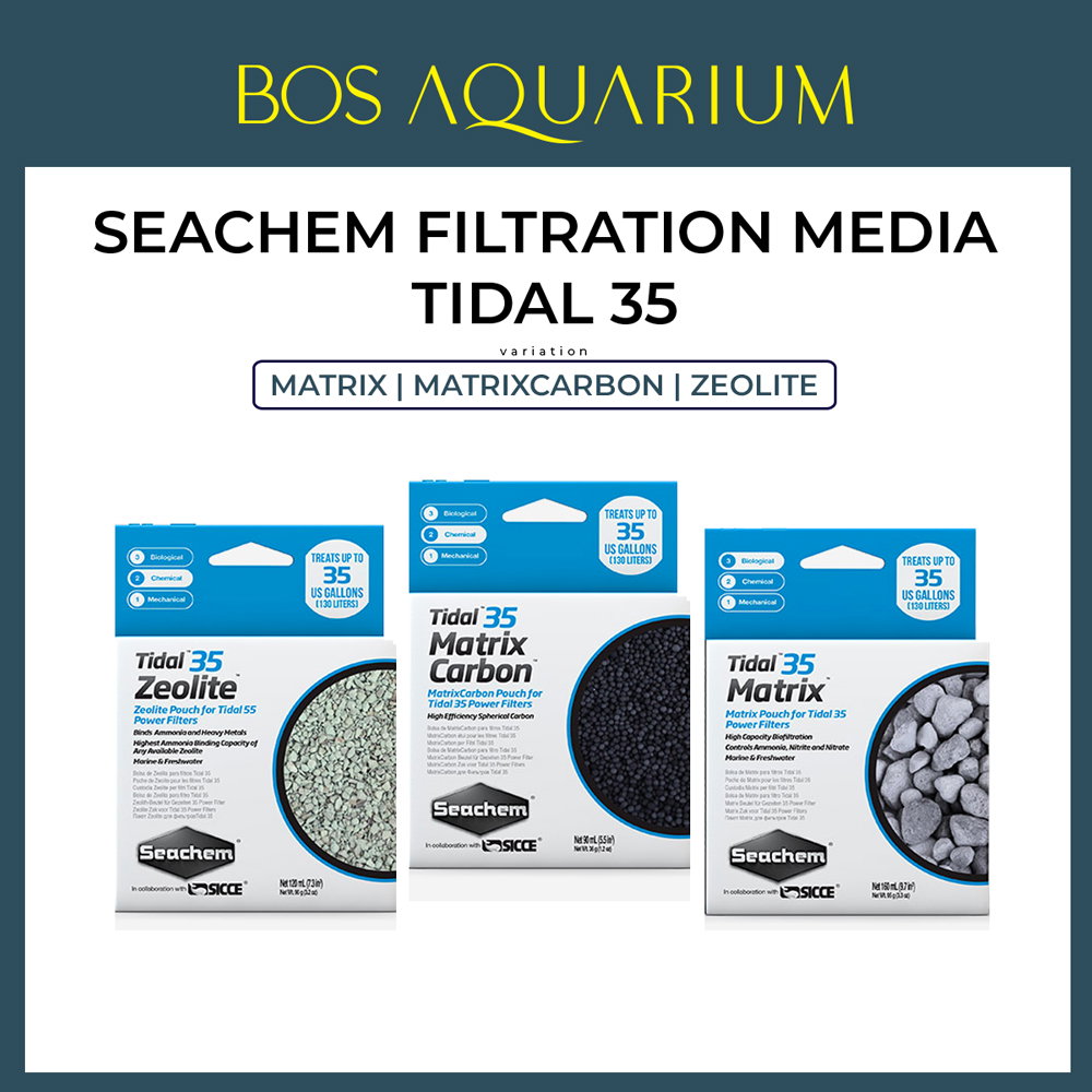 Seachem Filtration Media For Tidal 35 MATRIX, MATRIXCARBON, ZEOLITE (90ml / 120ml / 160ml)