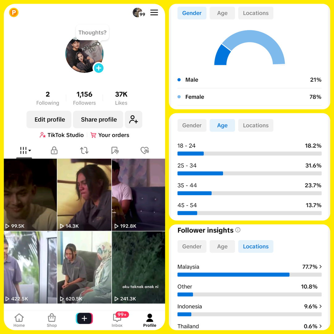 Acc TikTok 1K