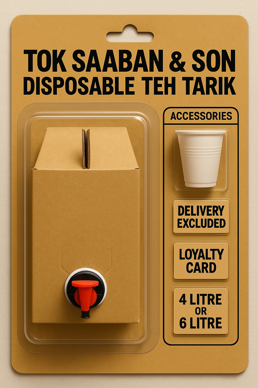 Disposable Teh Tarik 4 | 6 Litre