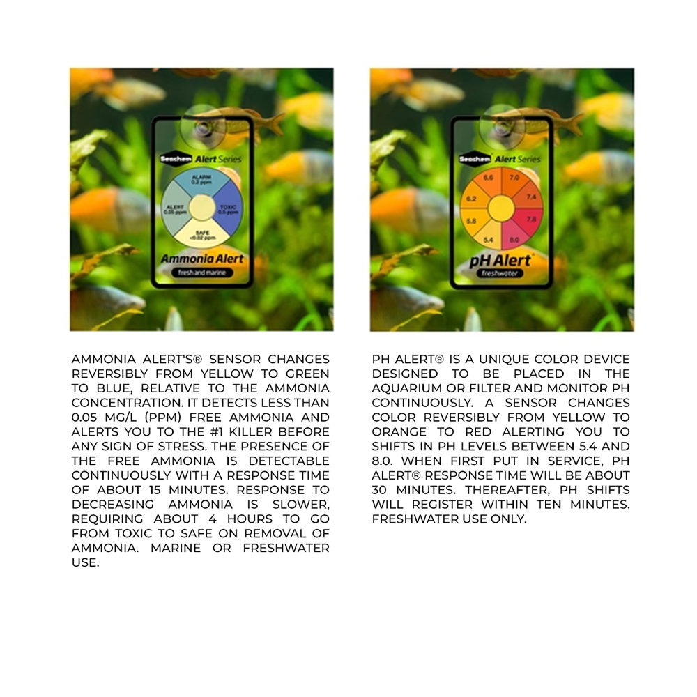 Seachem Alert Combo 6 Months (Ammonia Alert+pH Alert) - monitors ammonia and freshwater pH_1