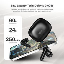 Dmes Go Buds Wireless Earbuds Bluetooth 5.4 HiFi Stereo 13mm Driver IPX4 Water Resistant 7H Battery Lightweight Fit
