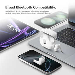 Dmes Go Buds Wireless Earbuds Bluetooth 5.4 HiFi Stereo 13mm Driver IPX4 Water Resistant 7H Battery Lightweight Fit
