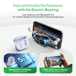 Dmes DE11 Sleeping Wireless Earbuds Bluetooth 5.4 Low Latency 6mm Driver Lightweight Fit Smart Touch for Night Use