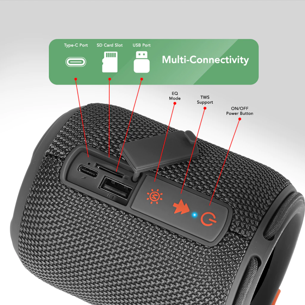 Dmes DS11 Bluetooth Speaker 10W TWS Wireless Sound RGB Light 57mm Driver 3H Battery Music Sync Mode Portable Audio_4