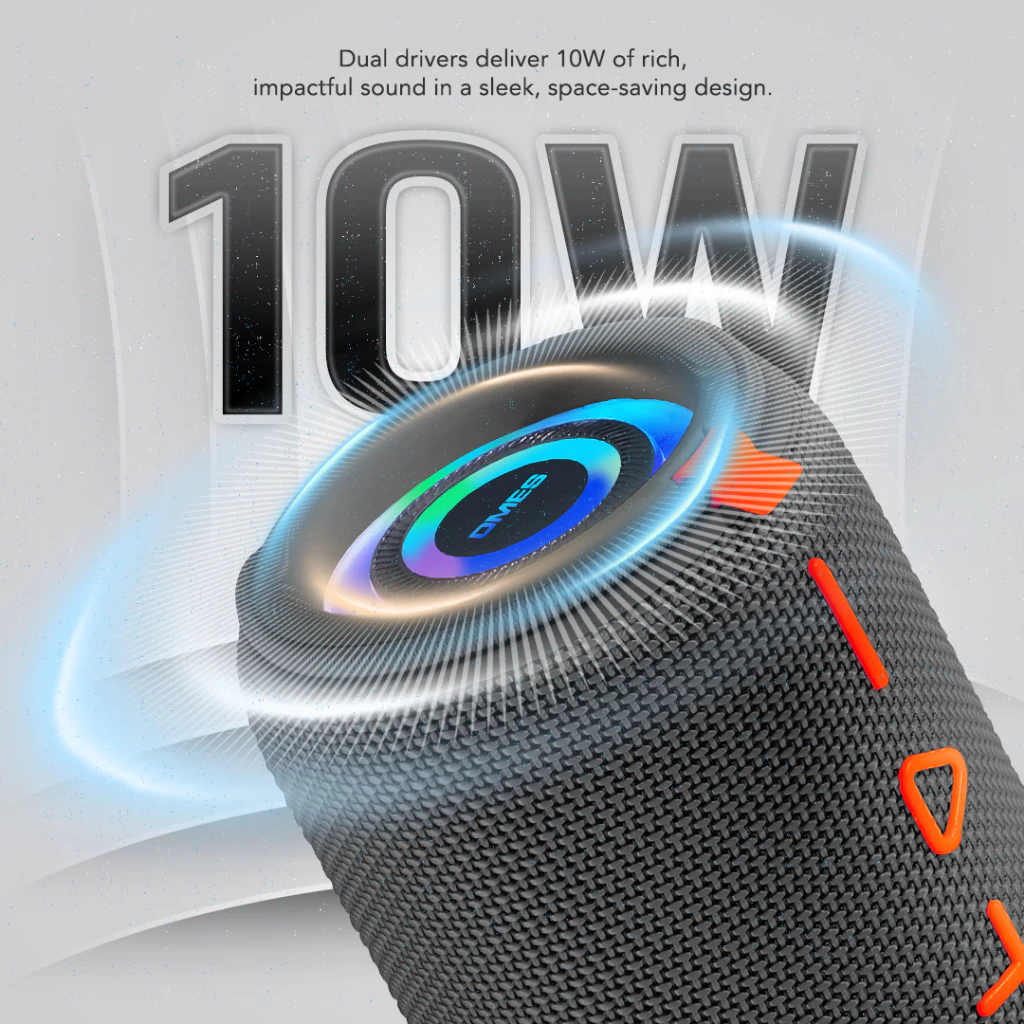 Dmes DS11 Bluetooth Speaker 10W TWS Wireless Sound RGB Light 57mm Driver 3H Battery Music Sync Mode Portable Audio_2