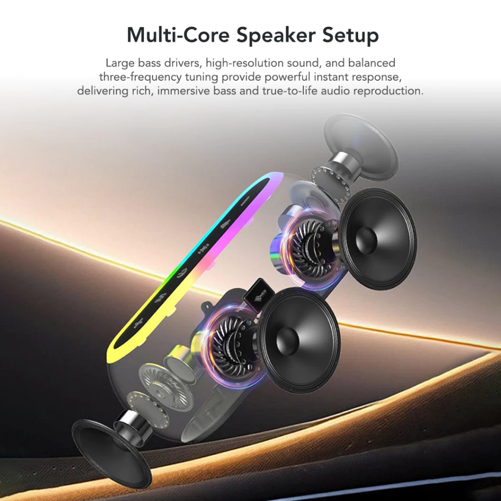 Dmes DS12 Bluetooth Speaker RGB Light TWS Wireless 360 Stereo 7W Output Phone Holder AUX TF FM_6
