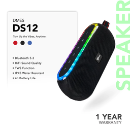 Dmes DS12 Bluetooth Speaker RGB Light TWS Wireless 360 Stereo 7W Output Phone Holder AUX TF FM