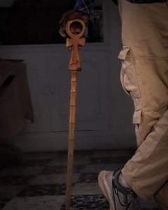Key of life Walking Stick | Olive Wood | 90*1.5*1.5 cm _0