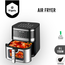 8L Digital Air Fryer With Visible Window  