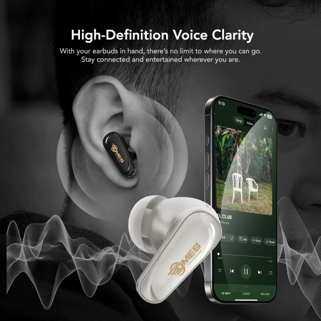 Dmes DE13 ANC Wireless Earbuds Bluetooth 5.3 ENC 4 Mic 60ms Low Latency Dual Mode 10mm Driver IPX4 Game Music Use_5